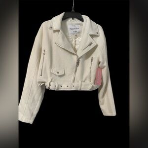 Juicy Couture Cream Moto Jacket NWT